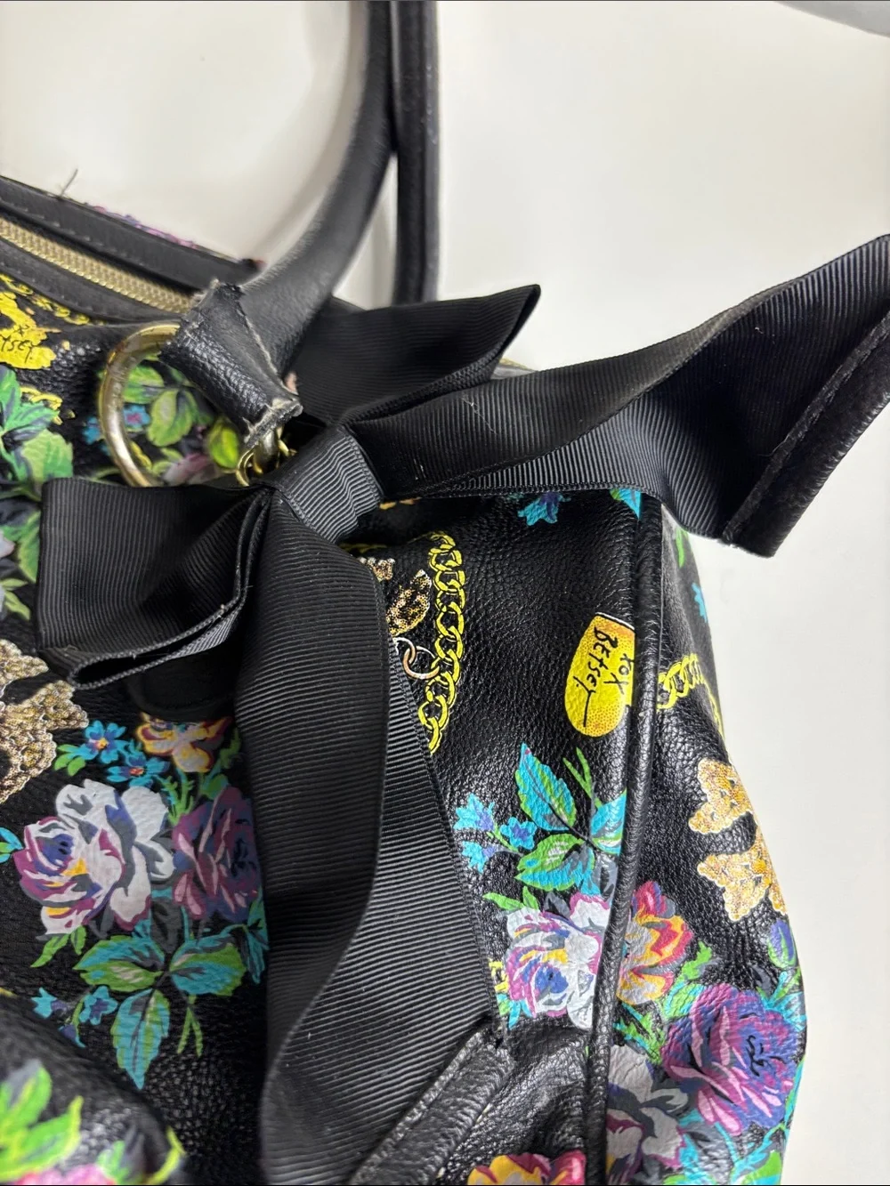 Betsey Johnson black satchel